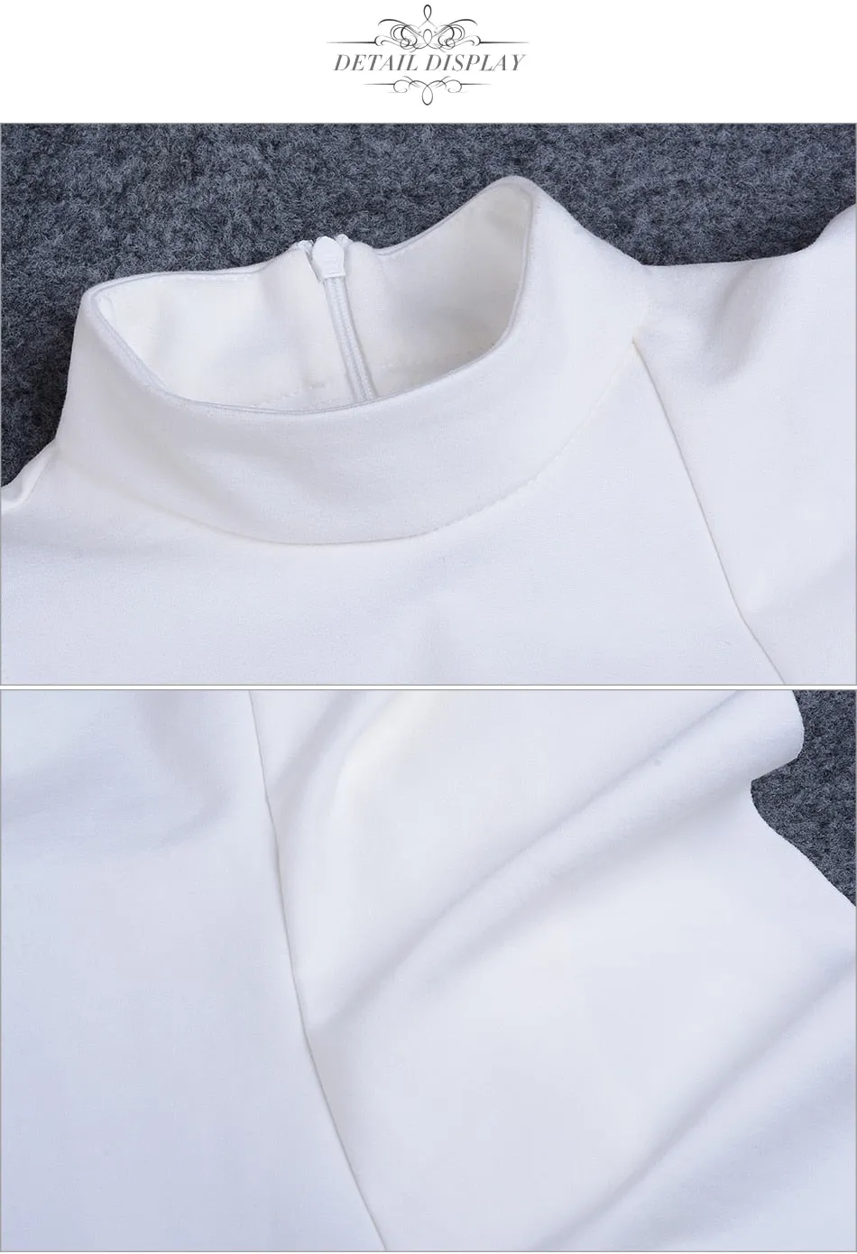 VenusFox White Sexy Sleeveless Ruffles Bodycon Dresses