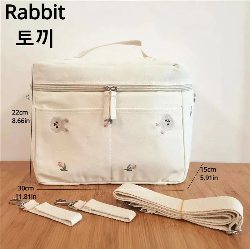 Vvsha Christmas gift Baby Diaper Bag Outdoor Mommy Shoulder Bag Waterproof Baby Bottle Insulation Mommy Bag Baby Cart Hanging Bag Trolley Accessories