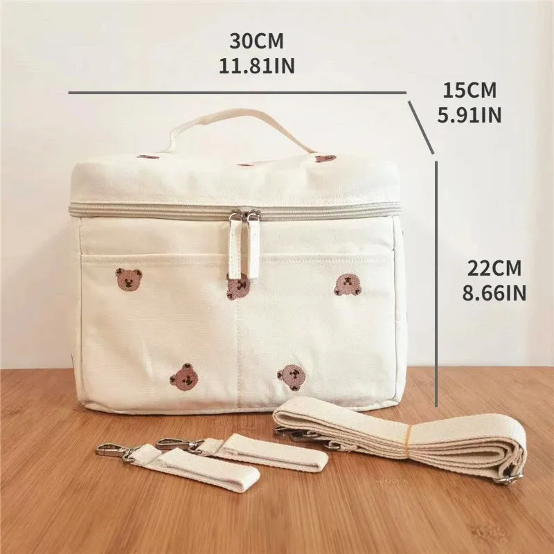 Vvsha Christmas gift Baby Diaper Bag Outdoor Mommy Shoulder Bag Waterproof Baby Bottle Insulation Mommy Bag Baby Cart Hanging Bag Trolley Accessories