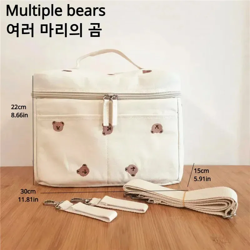 Vvsha Christmas gift Baby Diaper Bag Outdoor Mommy Shoulder Bag Waterproof Baby Bottle Insulation Mommy Bag Baby Cart Hanging Bag Trolley Accessories