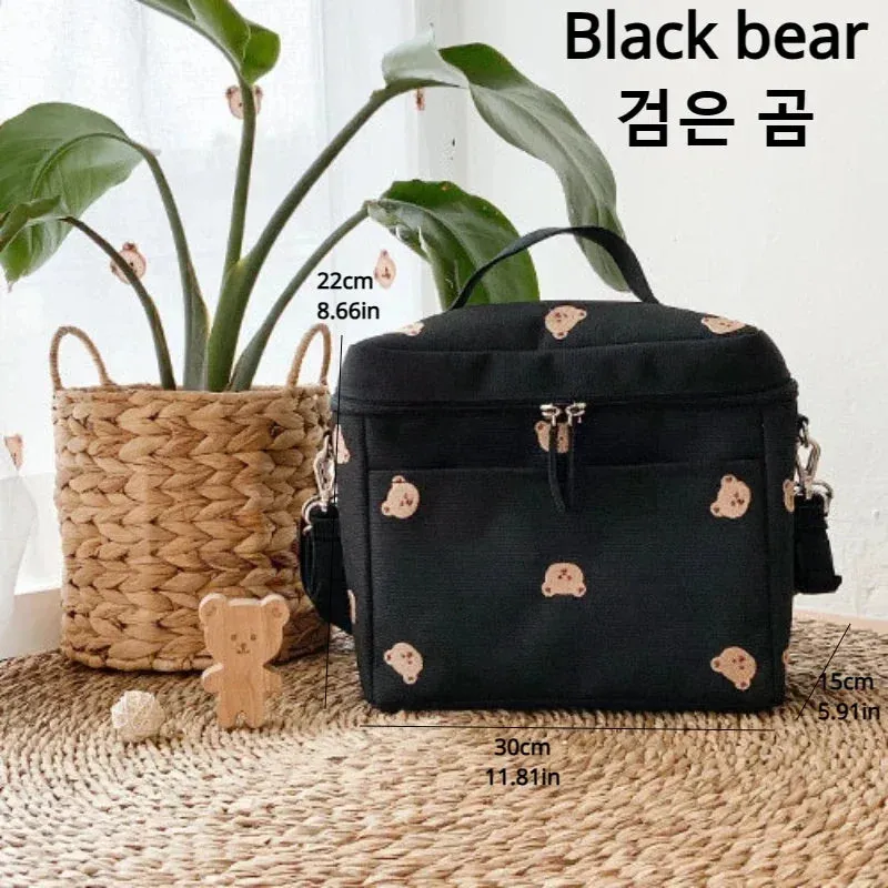 Vvsha Christmas gift Baby Diaper Bag Outdoor Mommy Shoulder Bag Waterproof Baby Bottle Insulation Mommy Bag Baby Cart Hanging Bag Trolley Accessories