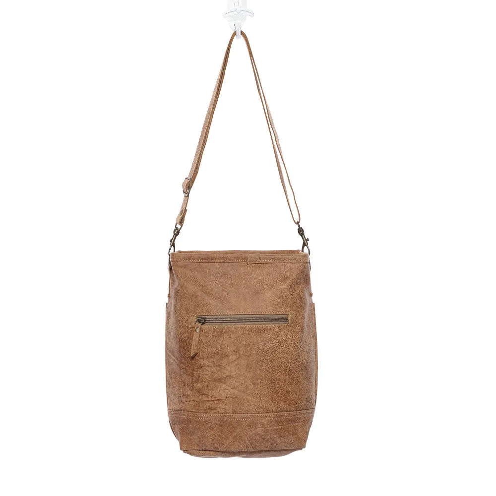 White Hide Front Pocket Cross Body Purse