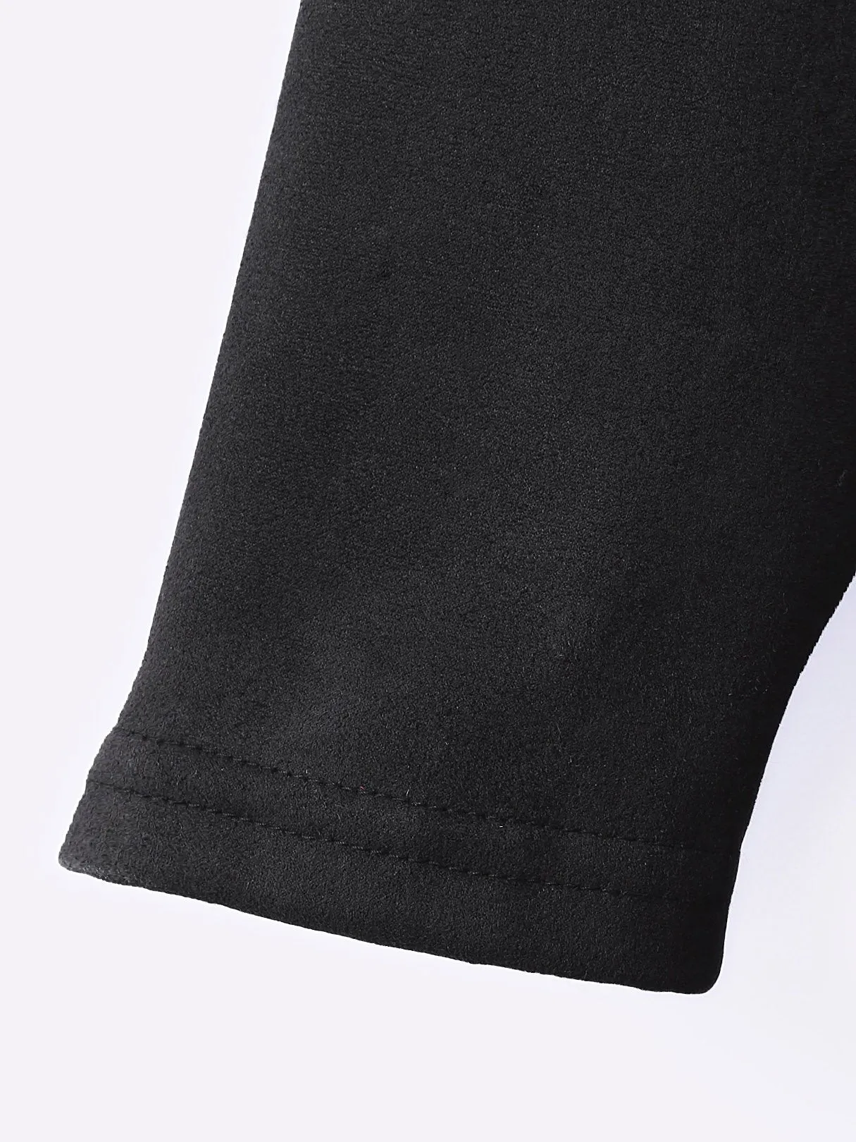 Wholesale Black Round Neck Long Sleeve Zip Back Slit Hem Mini Dress