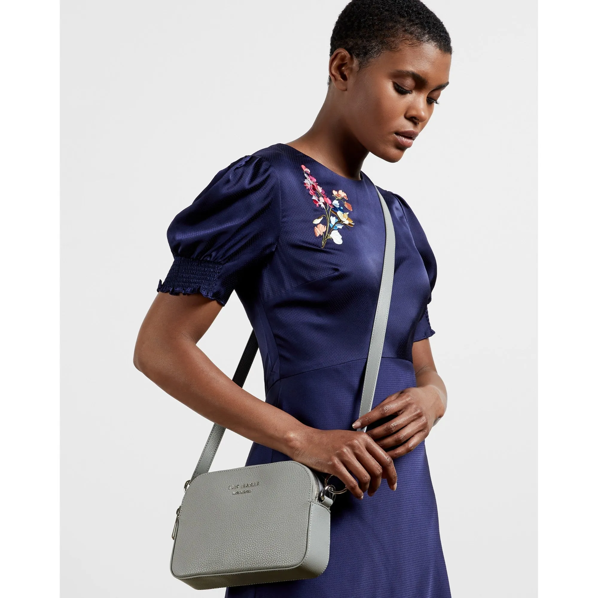 Women Amerrah-Branded Webbing Strap Camera Bag - Grey